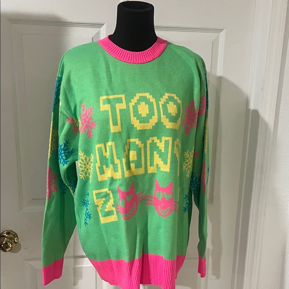 Others Follow Green and Pink Sweater